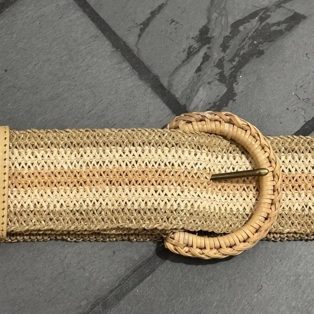 J. Crew Factory Wide Straw Belt Style #BI919 - One Size